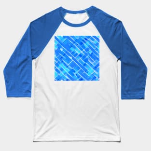 Comic Book Style Blue Brick Wall (MD23Bgs008b) Baseball T-Shirt